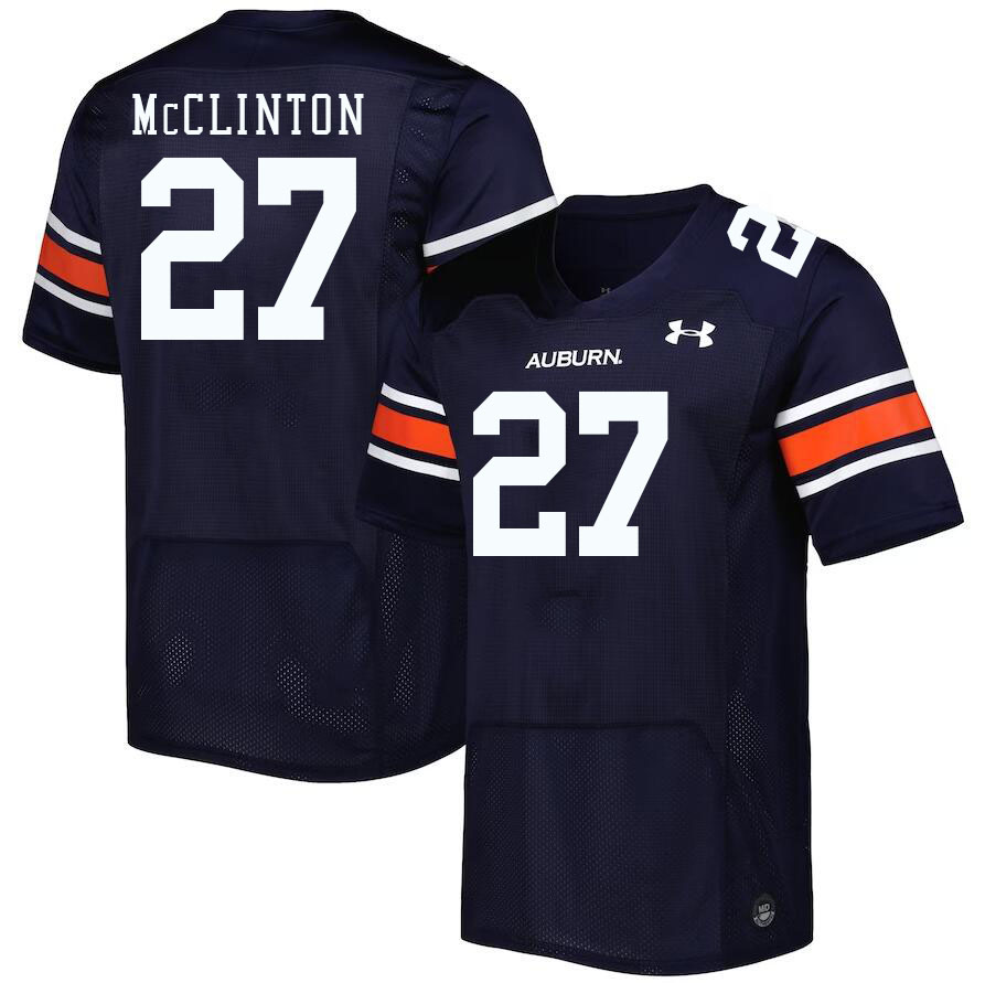 Men #27 Mac McClinton Auburn Tigers College Football Jerseys Stitched-Navy